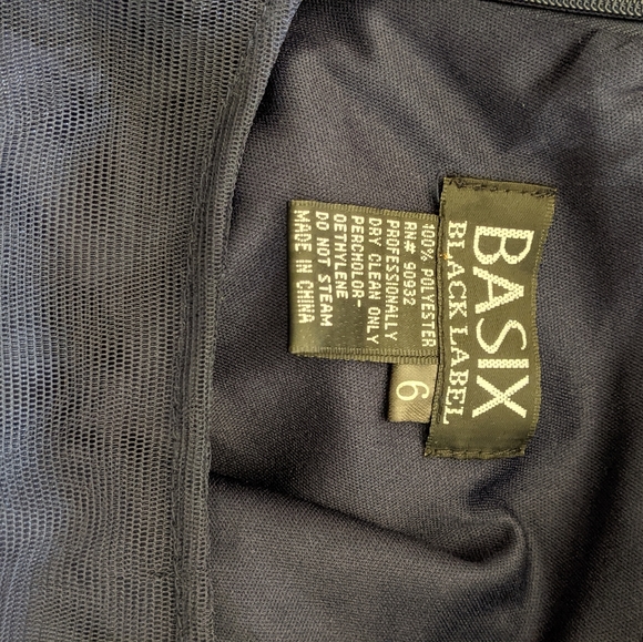 Basix black label navy embellished illusion gown - Picture 11 of 13